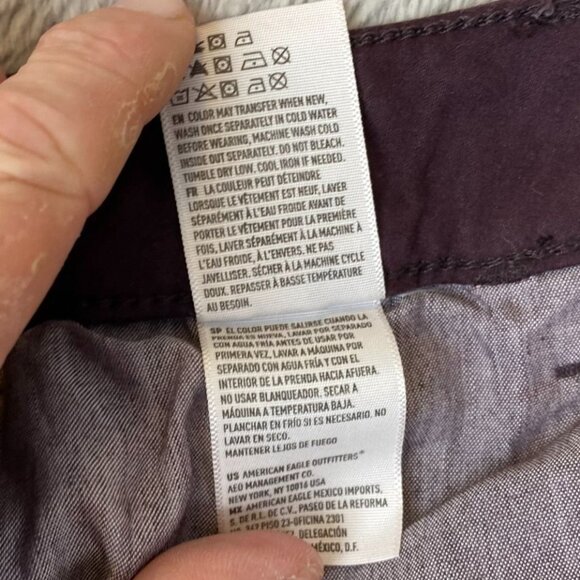 American Eagle Outfitters Womens Jeans Size 0 Skinny Jeggings Stretch Purple - Picture 10 of 15